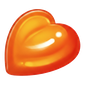 Pomarańczowe serce-żelka
